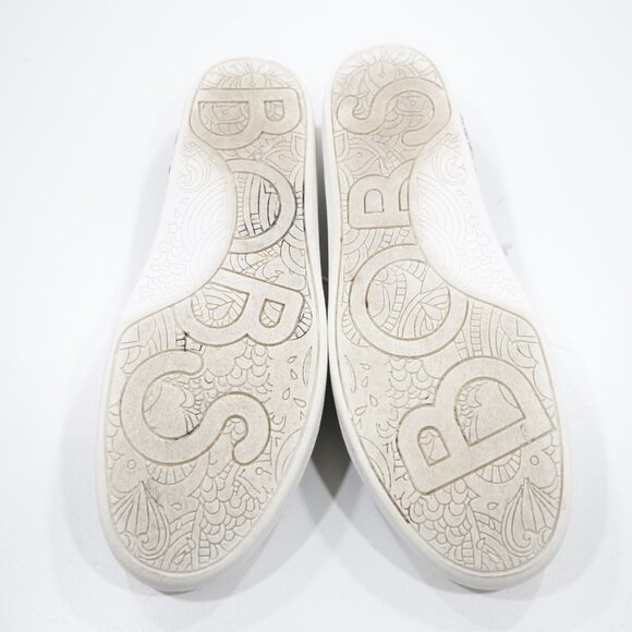 Bobs from Skechers White & Black Fabric Cat Print Slip On Sneakers - 9.5 - Picture 7 of 7